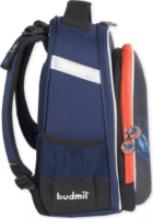 Budmil ergonómiai hátitáska autó mintával - Kék/Narancs