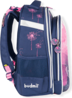 Budmil ergonómiai hátitáska Róka mintával - Kék/Rózsaszín