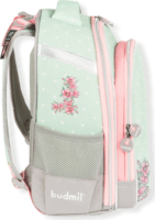 Budmil ergonómiai hátitáska Ló mintával - zöld/Rózsaszín