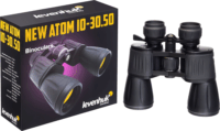Levenhuk New Atom 10-30x50 Binokuláris Távcső - Fekete