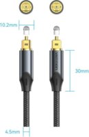 Vention BAVBJ Toslink apa - Toslink apa Optikai Fonott Audio Kábel 5m - Fekete