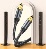 Vention BAVBL Toslink apa - Toslink apa Optikai Fonott Audio Kábel 10m - Fekete