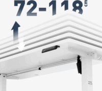 Mark Adler 7.3 Elektromosan állítható Gamer asztal 140 x 70 x 118 cm - Fehér