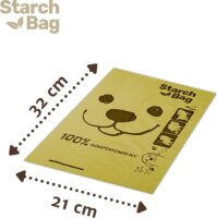 Starch Bag Bio Komposztálható Kutyaürülék zacskó 1 tekercs - Lila