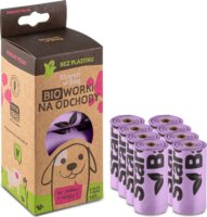Starch Bag Bio Komposztálható Kutyaürülék zacskó 8 tekercs - Lila