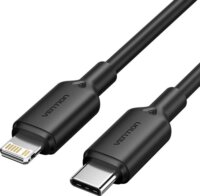 Vention LAKBF USB-C 2.0 Apa - Lightning Adat és Töltőkábel 1m - Fekete