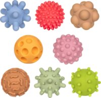 Tullo 8 részes Szenzoros fejlesztő labda bébijáték készlet - Pasztell színek