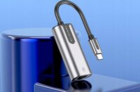 Vention CFNHB USB-C apa - RJ45 Gigabit anya Átalakító Adapter 0.15m - Ezüst/Fekete