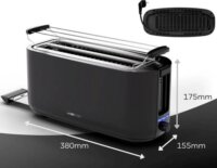 Clatronic TA 3802 4 Szeletes Kenyérpirító 1400W - Fekete