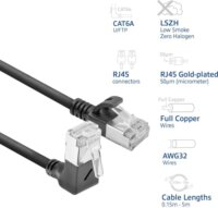 ACT DA4901 U-FTP CAT6A RJ45 Patch Kábel 1m - Fekete