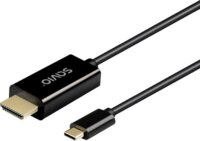 Savio CL-190 USB-C apa - HDMI apa Átalakító Adapter 1m - Fekete