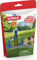 Schleich 81466 Pocket Set! Rendőr kutyával figura szett