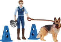 Schleich 81466 Pocket Set! Rendőr kutyával figura szett