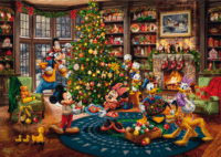 Schmidt Spiele 58047 Thomas Kinkade Studios: Disney - Mickey & Minnie karácsonya 1000 darabos puzzle