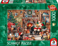 Schmidt Spiele 58872 Mikulás a kandallónál 1000 darabos puzzle
