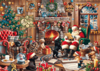 Schmidt Spiele 58872 Mikulás a kandallónál 1000 darabos puzzle