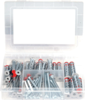 Fischer 573644 Meister-Box DuoHM Dübel és csavar készlet Ø4/5/6 55mm (52db/csomag)