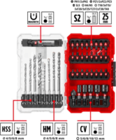 Einhell 108763 M-Case Fúrószár és Csavarbehajtó bitfej készlet (39 db / csomag)