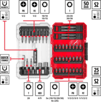 Einhell 118953 M-Case PH +PZ + TORX Bit készlet 42 darabos