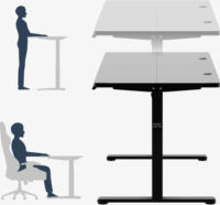 Mark Adler Leader 7.3 Elektromosan állítható Gamer asztal 140 x 70 x 72-118cm - Fekete