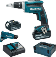 Makita DFS452TJX2 Akkumulátoros Csavarbehajtó készlet 2 x 5Ah Akku + Töltő + Koffer + Adapter