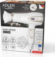 Adler AD 2248WC ION Technológiás Hajszárító 2400W - Fehér / Pezsgő