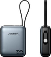 Vention FHEH0 Powerbank integrált USB-C kábellel / 10000 mAh 35W - Szürke