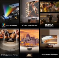 Hisense PT1 4K UHD 2500 Lumen 3D Projektor - Fekete