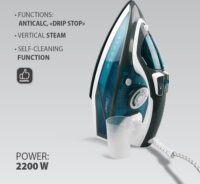 Maestro MR-304C Gőzölős Vasaló 2200W - Kék / Fehér