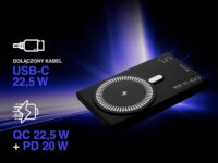 Tracer AirMag2 MagSafe Wireless Powerbank 5000 mAh 20W+15W - Fekete