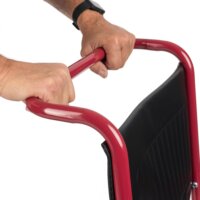 Timago FS692 Összecsukható WC Kerekesszék Max 100kg - Fekete / Piros