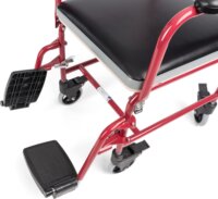 Timago FS692 Összecsukható WC Kerekesszék Max 100kg - Fekete / Piros