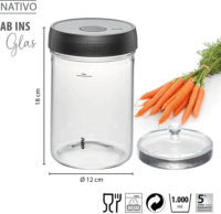 Gefu 15810 NATIVO Üveg Erjesztő edény 1,0L - Átlátszó