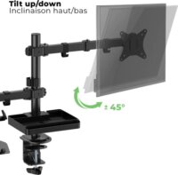 Advance XTENDMOUNTS FLEX 17"-32" Monitor/Notebook Asztali Tartó Konzol - Fekete (2 kijelző)