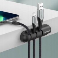 Vention KBTB0-2 Öntapadós 3 kábeles kábelrendező - Fekete (2db/csomag)