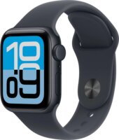 Apple Watch SE 3 40mm Okosóra S/M Éjfekete Sportszíjjal - Fekete