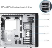 Chieftec BW-01B-OP Midi Torony Számítógépház + 1db 120mm ventilátor - Fekete