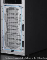 Chieftec BW-01B-OP Midi Torony Számítógépház + 1db 120mm ventilátor - Fekete