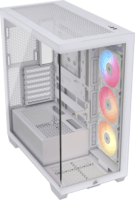 Corsair 3500X RS-R ARGB Midi Torony számítógépház + 3db 120mm ventilátor - Fehér