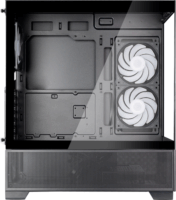 SilverStone Lucid 05 Midi torony Számtógépház + 3db 120mm ventilátor - Fekete