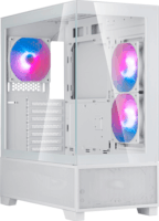 SilverStone Lucid 05 Midi torony számítógépház + 3db 120mm ventilátor - Fehér