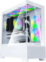 SilverStone Lucid 05 Midi torony számítógépház + 3db 120mm ventilátor - Fehér