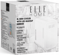 Elle Mini Travel Mini LED kozmetikai hűtő 8L LED tükörrel - Fehér