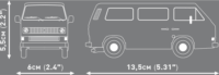 Cobi 24634 Volkswagen T3 123 darabos Műanyag makett 1:35