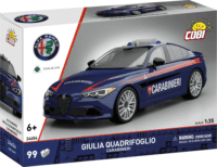 Cobi 24654 Giulia Quadrifoglio Carabinieri Autó 99 darabos műanyag makett 1:35