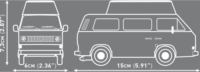 Cobi 24638 Volkswagen T3 Lakóautó figurával 232 darabos építőkészlet