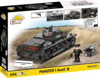 Cobi 2660 Panzer I Ausf.B Tank figurával 654 darabos építőjáték