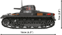 Cobi 2660 Panzer I Ausf.B Tank figurával 654 darabos építőjáték