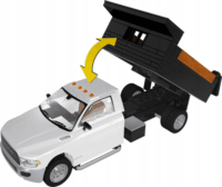 Cobi 24659 RAM 3500 Dump Truck Teherautó figurával 296 darabos építőjáték