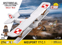 Cobi 2998 Nieuport 17 C.1 Repülőgép pilóta figurával 274 darabos építőjáték